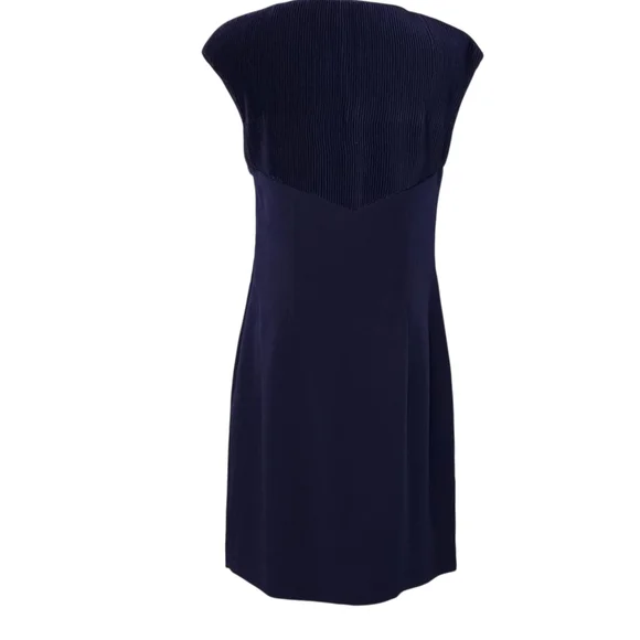 DW3 dress v-neck purple formal party lined side zip back slit sleeveless USA - Picture 4 of 11